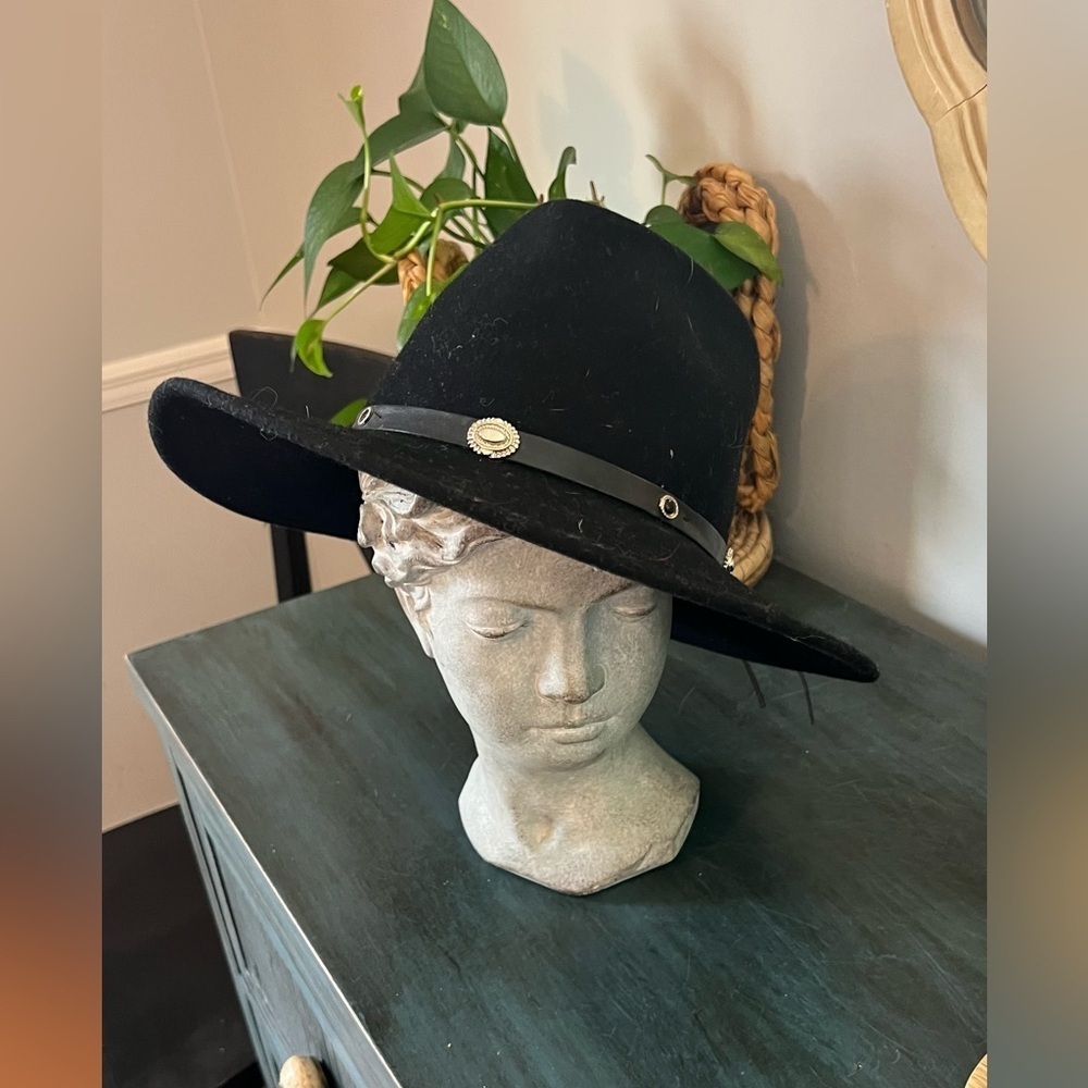 Leisure Felt Hat 100% wool large size. Black Accent Trim USA Made